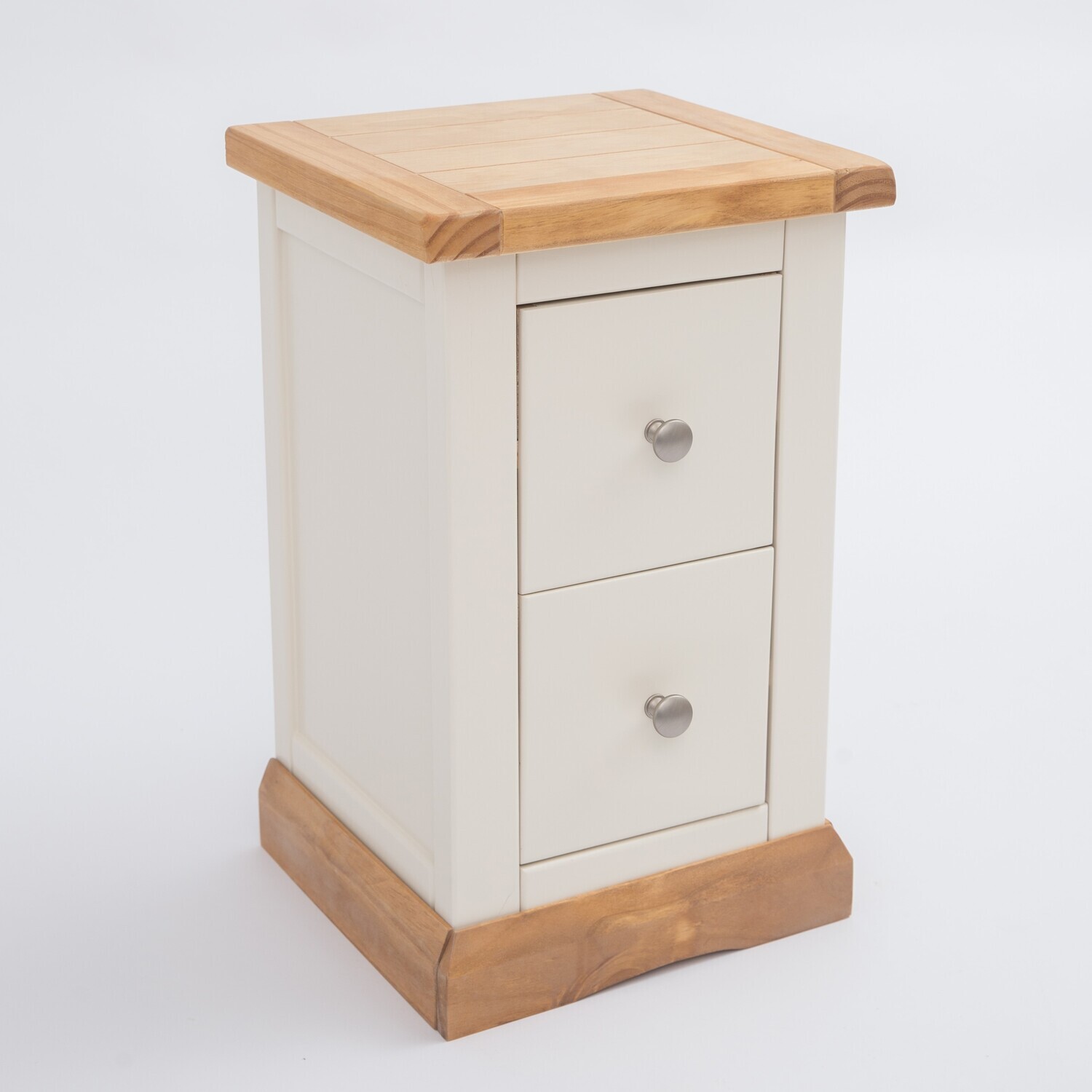 Cabinet Bits Trevi 2 Drawer Petite Bedside Cabinet - White