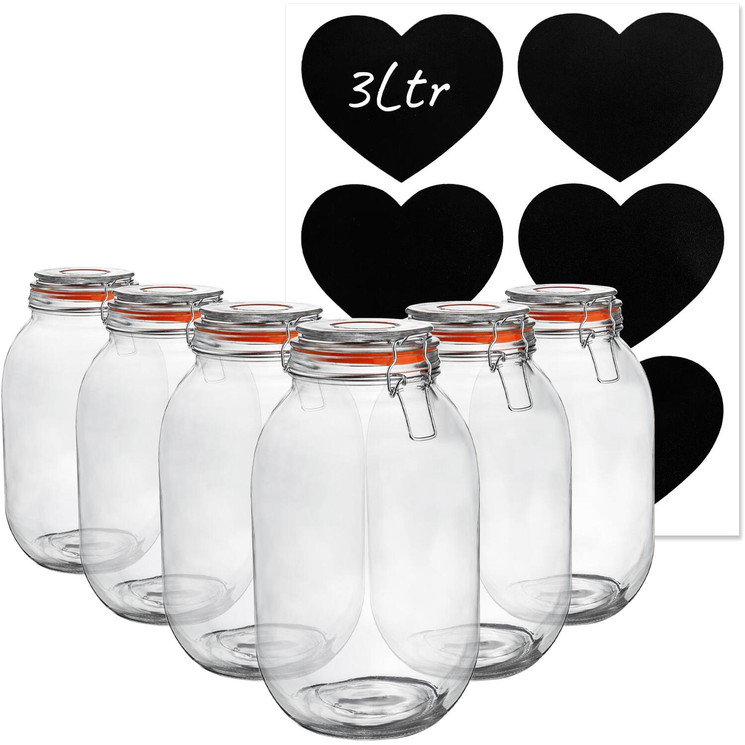 Image of 3 Litre Glass Storage Jars with&hellip;