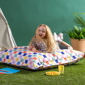 icon Kids Giant Floor Cushion Checkfetti Print Multi Coloured
