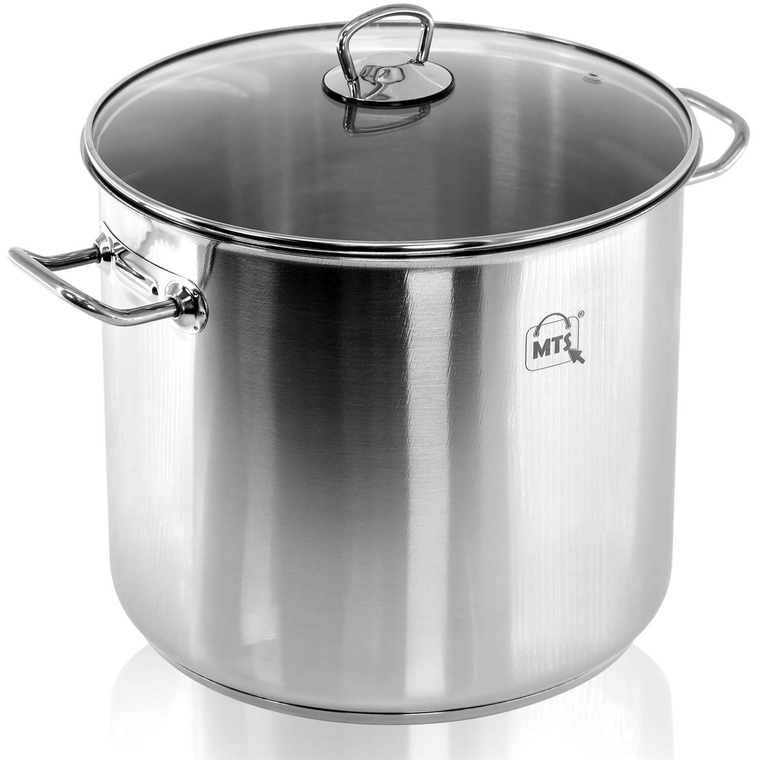 Image of 15L Stockpot with Lid - Silver