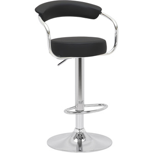 Zenith Single Kitchen Bar Stool, Chrome Footrest, Adjustable Swivel Gas Lift