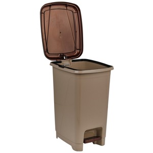 15L Slim Plastic Pedal Bin Waste Refuse Rubbish Recycling Can Kitchen Bathroom