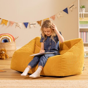 icon Kids Cecila Jumbo Cord Sofa Bean Bag, Ochre