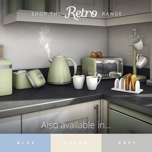 Retro 45L Square Sensor Bin Green