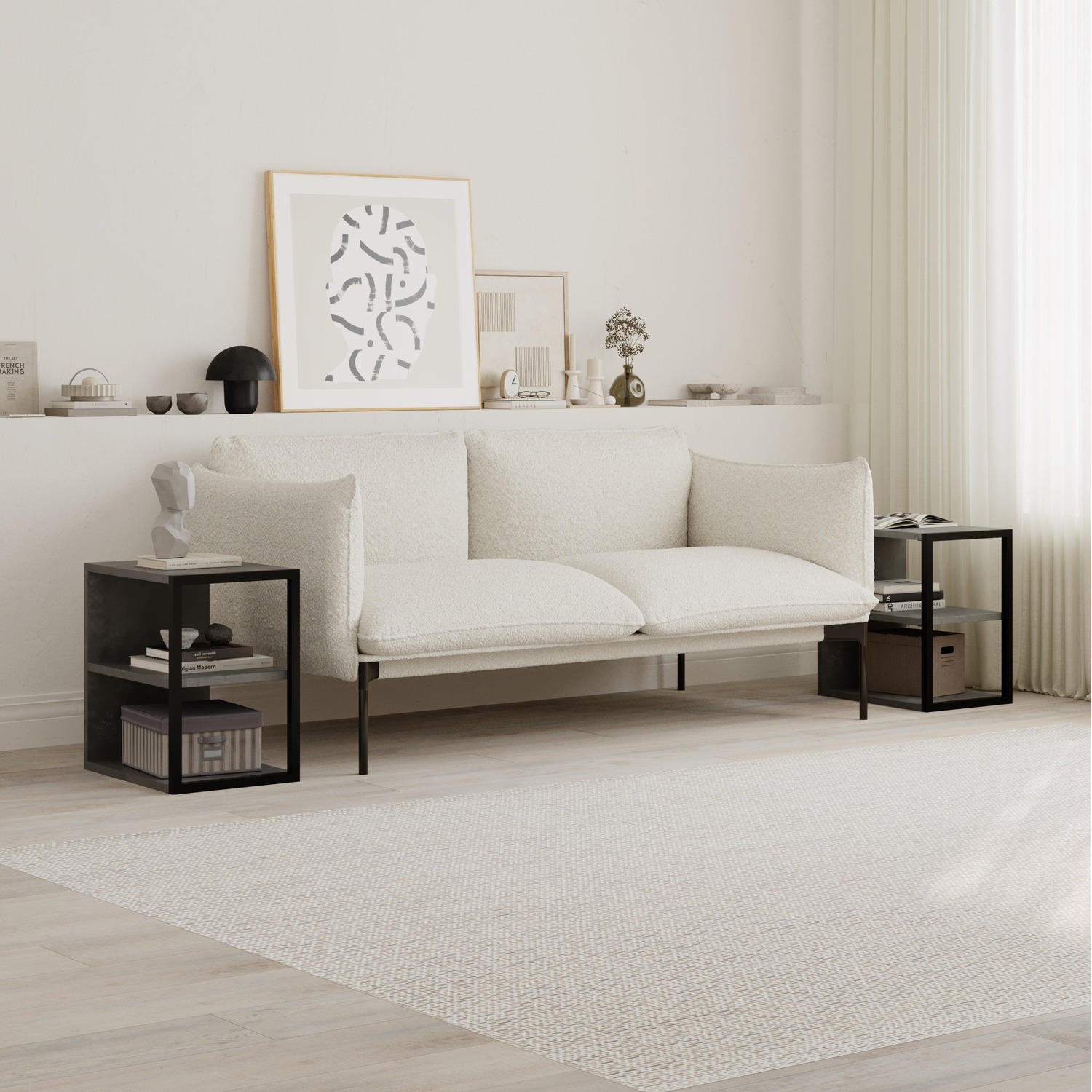 Echo Side Table Set of 2 - Retro Grey