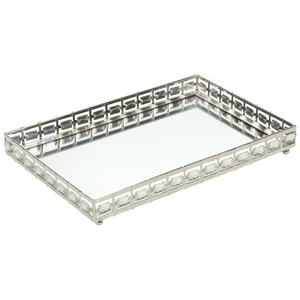 Rectangle Silver Mirror Tray - 29cm x 19cm