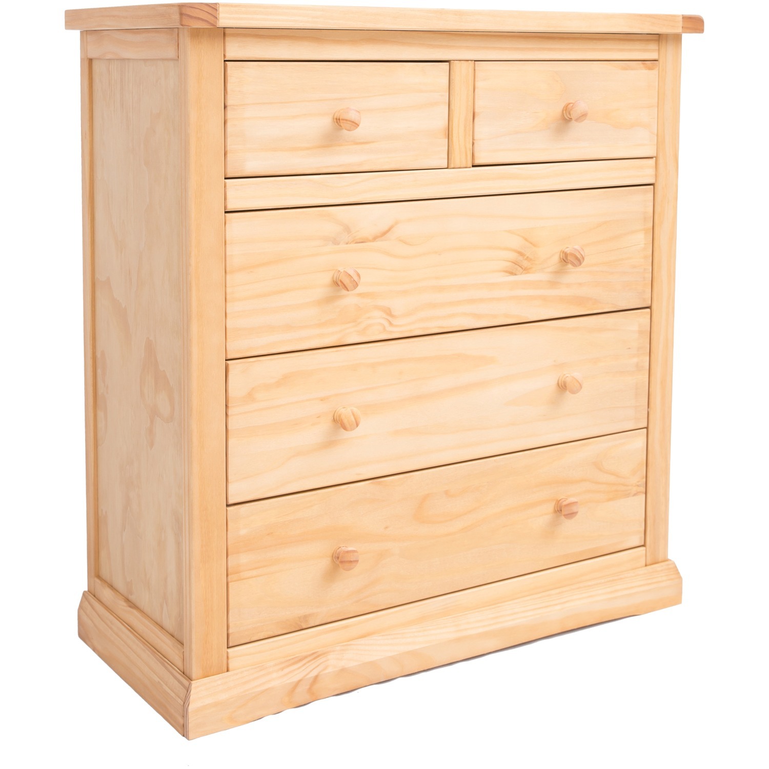 Lucca 2 over 3 Drawer Chest - Grey / Wood