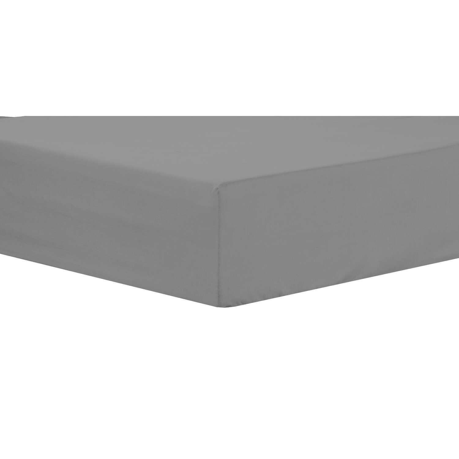 Basics Extra Deep Fitted Sheet - Grey Single