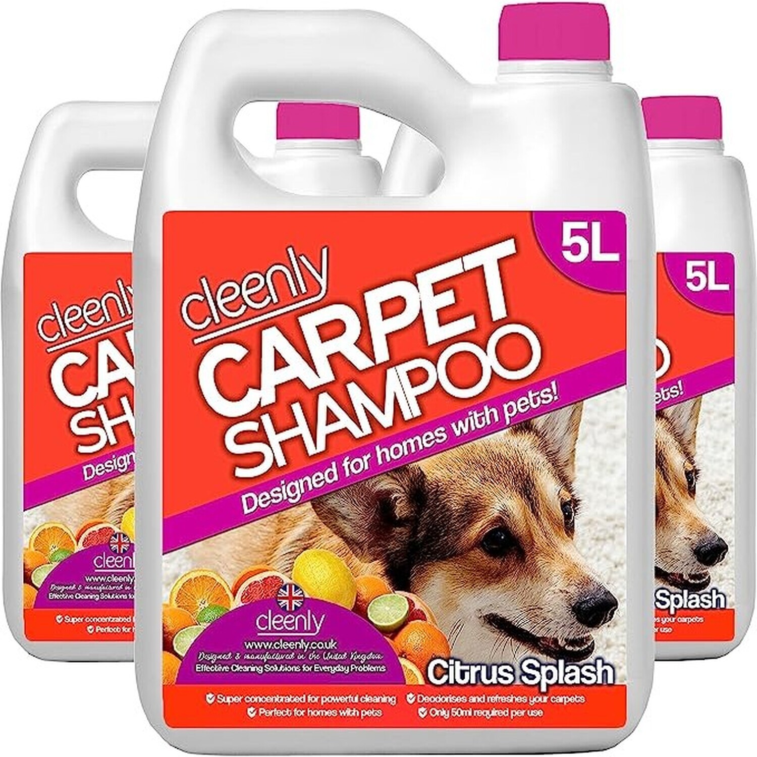 Pet Carpet Shampoo Cleaner Solution Citrus Splash Fragrance - Orange 15kg