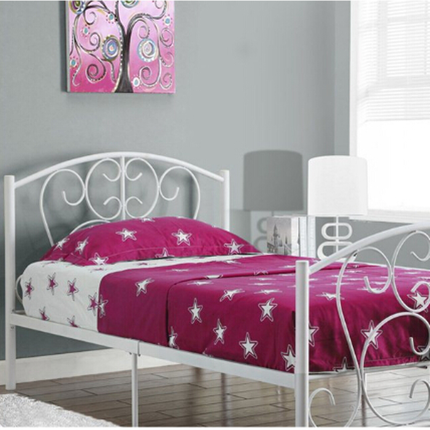 3ft Metal Bed In White - White