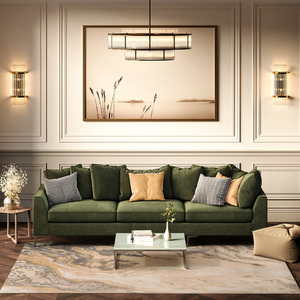 Beige Bronze Metallic Marble Area Rug - Galena