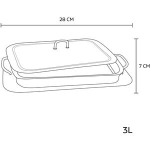 Berlinger Haus 3L 2 in 1 Silver Oval Stainless Steel Serving Tray