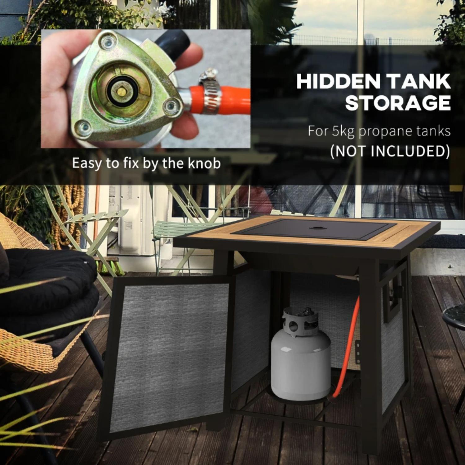 Kalos Fire Pit Table - Grey