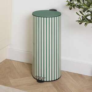 Stripe Printed Pedal Bin