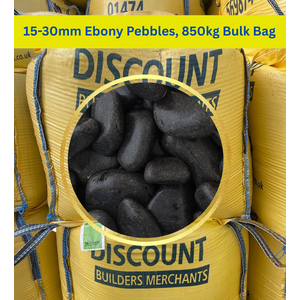 15-30mm Ebony Pebles - 850kg Bulk Bag Free Delivery