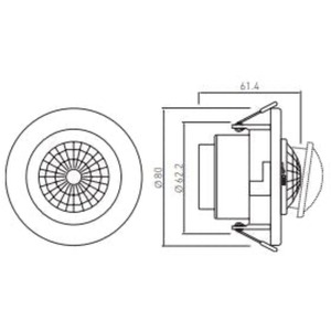 CGC Recessed Ceiling PIR Motion Sensor