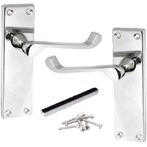 Victorian Scroll Lever Latch on Backplate Door Handles