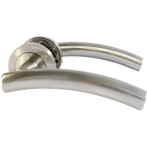 Arched Lever on Round Rose Door Handles