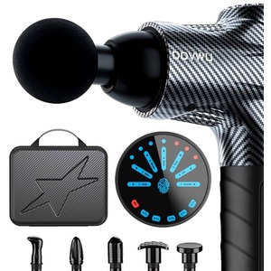 Deep Tissue Massage Gun with LCD Touch Screen and 15 Heads
