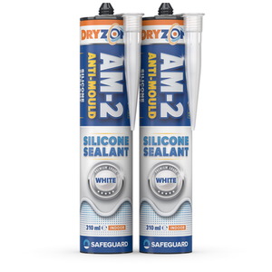 Dryzone Anti-Mould Silicone Sealant White 310ml Packs 2 Pack