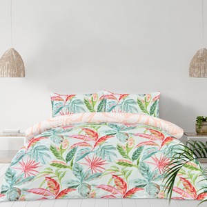 Luxury Super Soft Reversible Exotic Palms Duvet Cover with Pillowcase