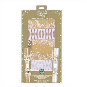 Pack of 6 Make Your Own Personalised Christmas Crackers - Stars Design