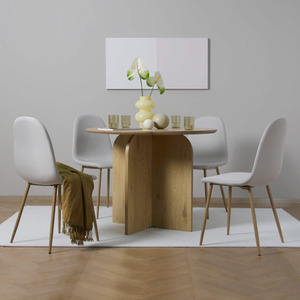 Asteria 4-Piece Dining Chair Set - Upholstered Linen Fabric