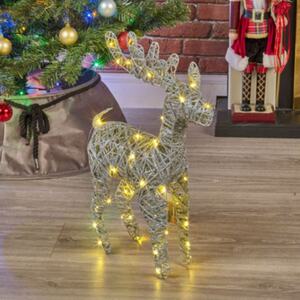 LED Light Up Standing Reindeer - 60cm - White