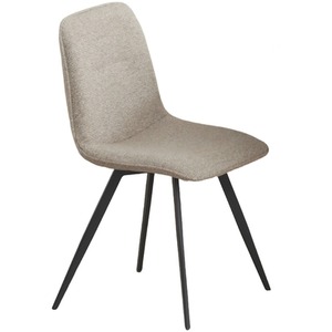 Ashford Pair of Chenille Upholstered Metal Leg Dining Chairs