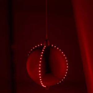 15cm LED Light-Up Christmas Ball Decoration - Red