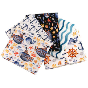 Blue Sea Themed Cotton Fat Quarter Bundle (5 pack)