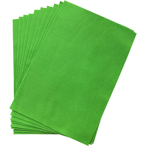 Pack of 10 A4 Light Green Coloured Felt 180gsm Sheets