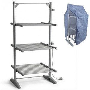 3 Tier Heated Clothes Airer with Drying Cover 24 Bars