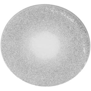 15cm Festive Silver Mirror Plate with Glitter - Gold