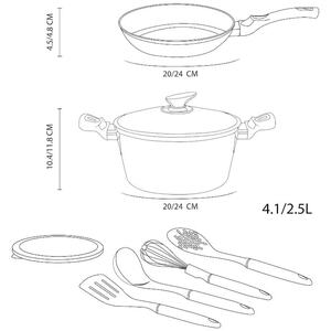 Berlinger Haus 13 Pc Rose Gold Cookware Set With Detachable Handle