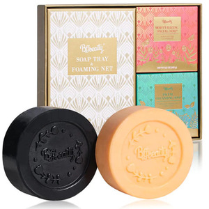 Facial Cleansing Soap Bars 2 Pcs Moisturizing Charcoal Soap