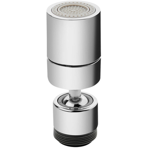 Universal M24x1 F22x1 Aerator Two Function 360deg Chromed Brass Water Saving Tap