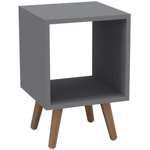 Cube Display Cabinet with Scandinavian Legs - Grey