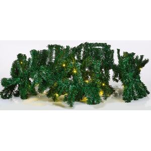 5.4m Christmas Tree Wreath Garland with Lights - 70 LED - Green