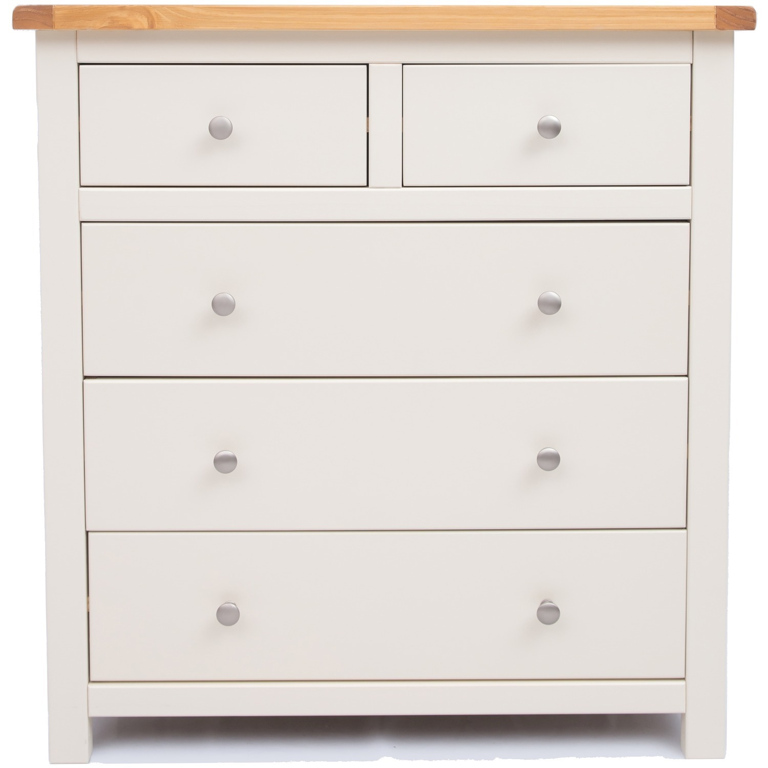 Magiore 2 over 3 Drawer Chest - White / Wood