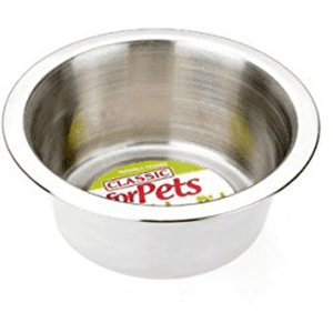 Classic Value Dog Bowl Pet Feeding Stainless Steel Dish For Small Pets