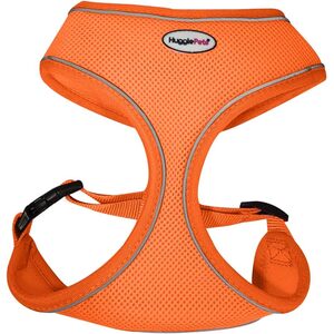 HugglePets Orange Extra Small 28 - 40cm Reflective Air Mesh Dog Harness