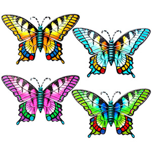 4Pcs Outdoor Butterfly Wall Decor Metal Butterfly