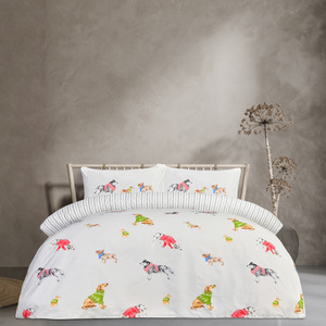 Luxury Soft Reversible Pooches in Jumpers Duvet Cover and Pillowcases