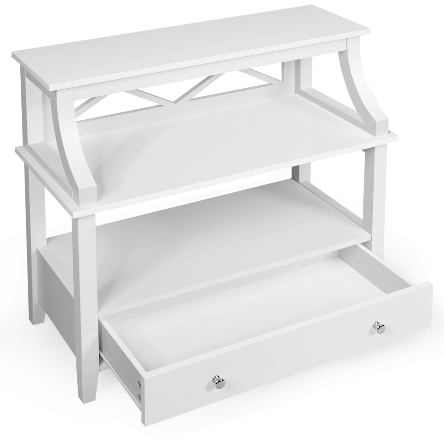 Costway Narrow Entryway Storage Console Table - White