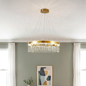 Luxurious Crystal Pendant Chandelier with Remote Control