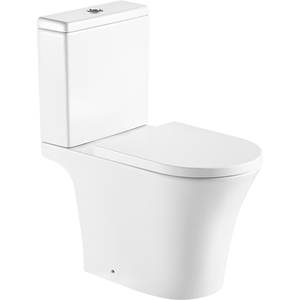 Open Back Rimless Toilet With a Soft Close Seat