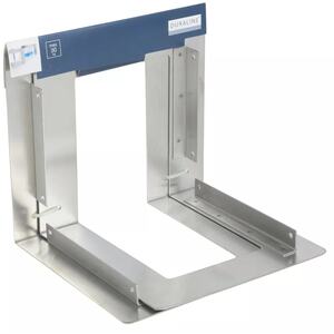 Stainless Steel Wall Shelf with Double Metal Brackets - 60x23.5cm - Grey - Set of 3