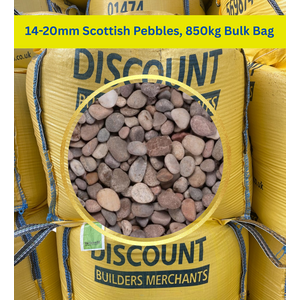 14-20mm Scottish Pebbles, 850kg Bulk Bag, Free Delivery