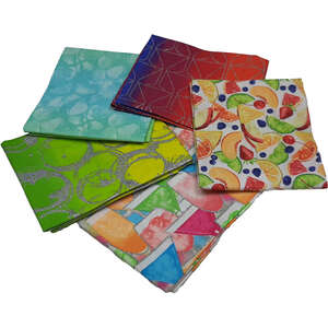 Mixology Cocktail Metallic Cotton Fat Quarter Bundle (5 pack)